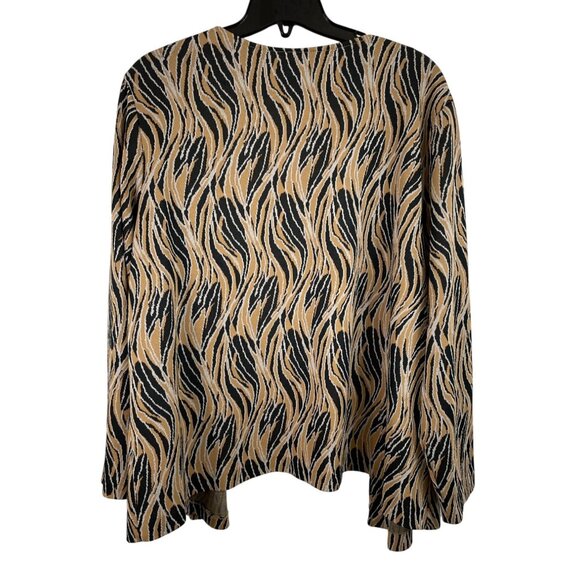 Vintage Style Brown Dress & Zebra Print Open Cardigan Set Womens Size B2 - Picture 9 of 10